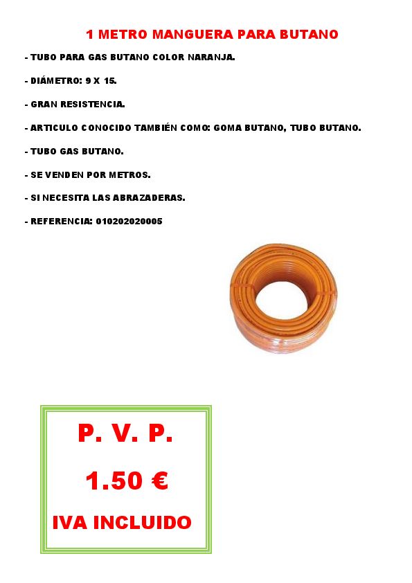 1 METRO MANGUERA BUTANO 05