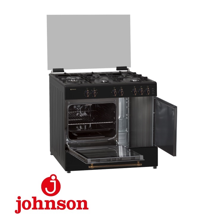 COCINA DE GAS JOHNSON 90 CM 5 F. HORNO Y PB. RUSTICA N. COCI90PBRN 47