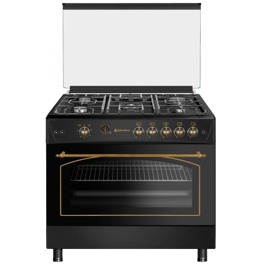COCINA DE GAS JOHNSON 90 CM 5 F. y HORNO G. N. RUSTICA N. COCI90GRN 52