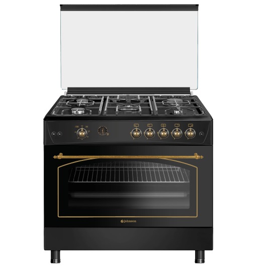 COCINA DE GAS JOHNSON 90 CM 5 F. y HORNO G. N. RUSTICA N. CONA90GRN 53