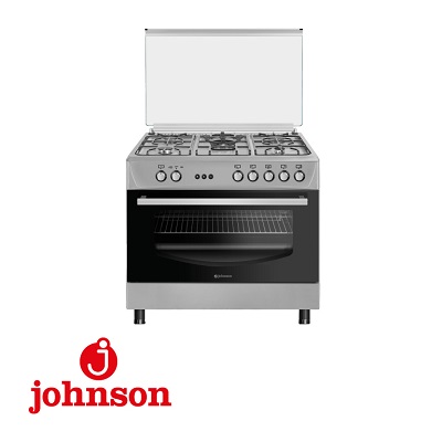 COCINA DE GAS JOHNSON 90 CM 5 F. Y HORNO G. N. INOX. COCI90GX 48