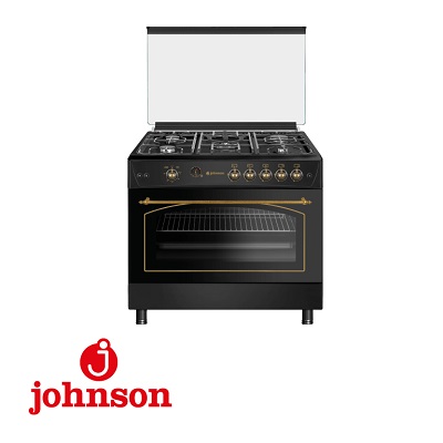 COCINA DE GAS JOHNSON 90 CM 5 F. y HORNO N. RUSTICA COCI90BRN 51