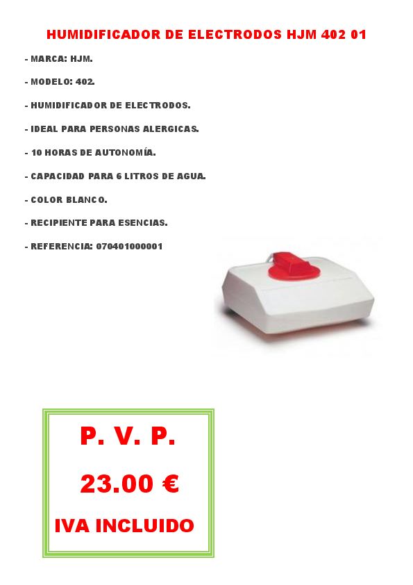 HUMIDIFICADOR DE ELECTRODOS HJM 402 01
